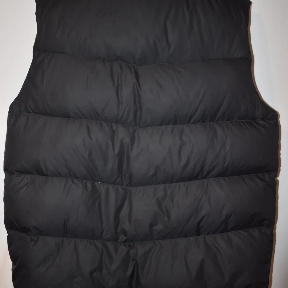 Eddie Bauer Men's Puffer Vest Goose Down Full Zip Pockets Black Size Large